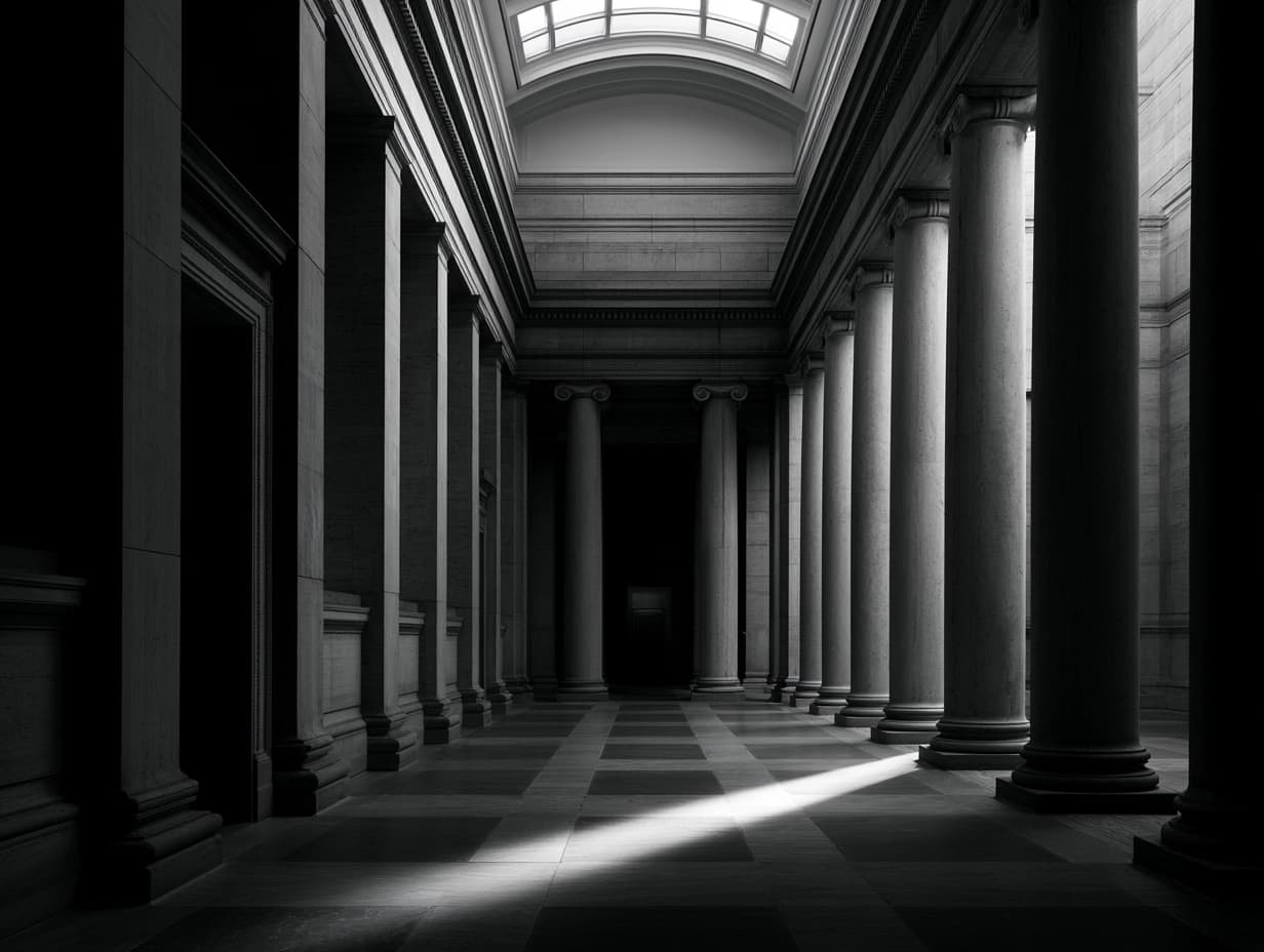 Interior courtyard of a distinguished private institution — Golden Falcon International Strategic Finance